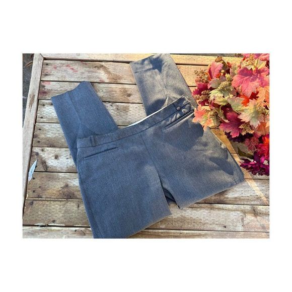 Esprit Brushed Grey High Waist Ankle Pants Trousers 4 Pocket  Sz 10 - Picture 1 of 16